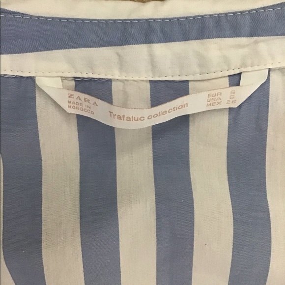 Zara Striped Wrap Blouse S - Picture 8 of 10